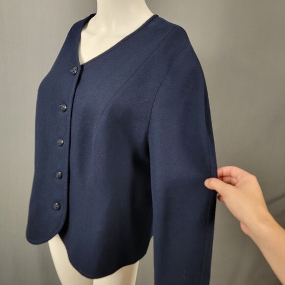 Vintage 1950s–1960s Pendleton 100% Virgin Wool Navy Lined Jacket USA Made - Picture 2 of 14